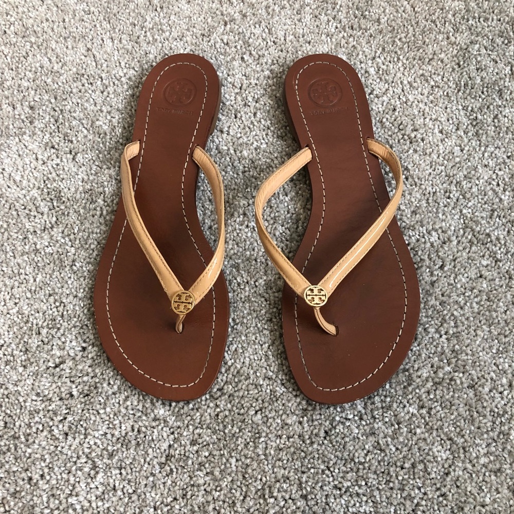 Tory Burch Terra Sun Beige Thong Sandals size 9